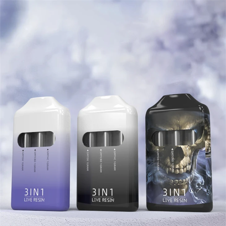 2024-Factory Supply 3 Chamber CBD THC HHC Disposable Vape Pen