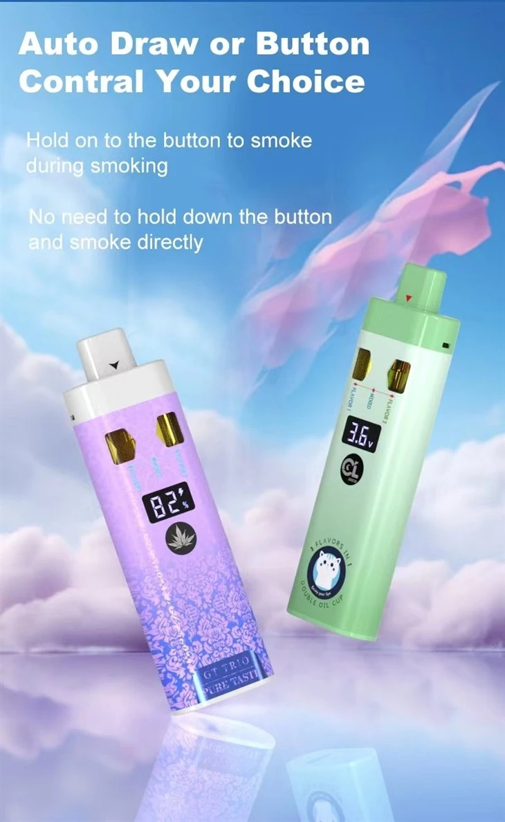 Slim 1ml/2ml Disposable Vape Pen With LED Screen For Delta8/CBD/THC/Thick Oil, Voltage And Battery Remaining